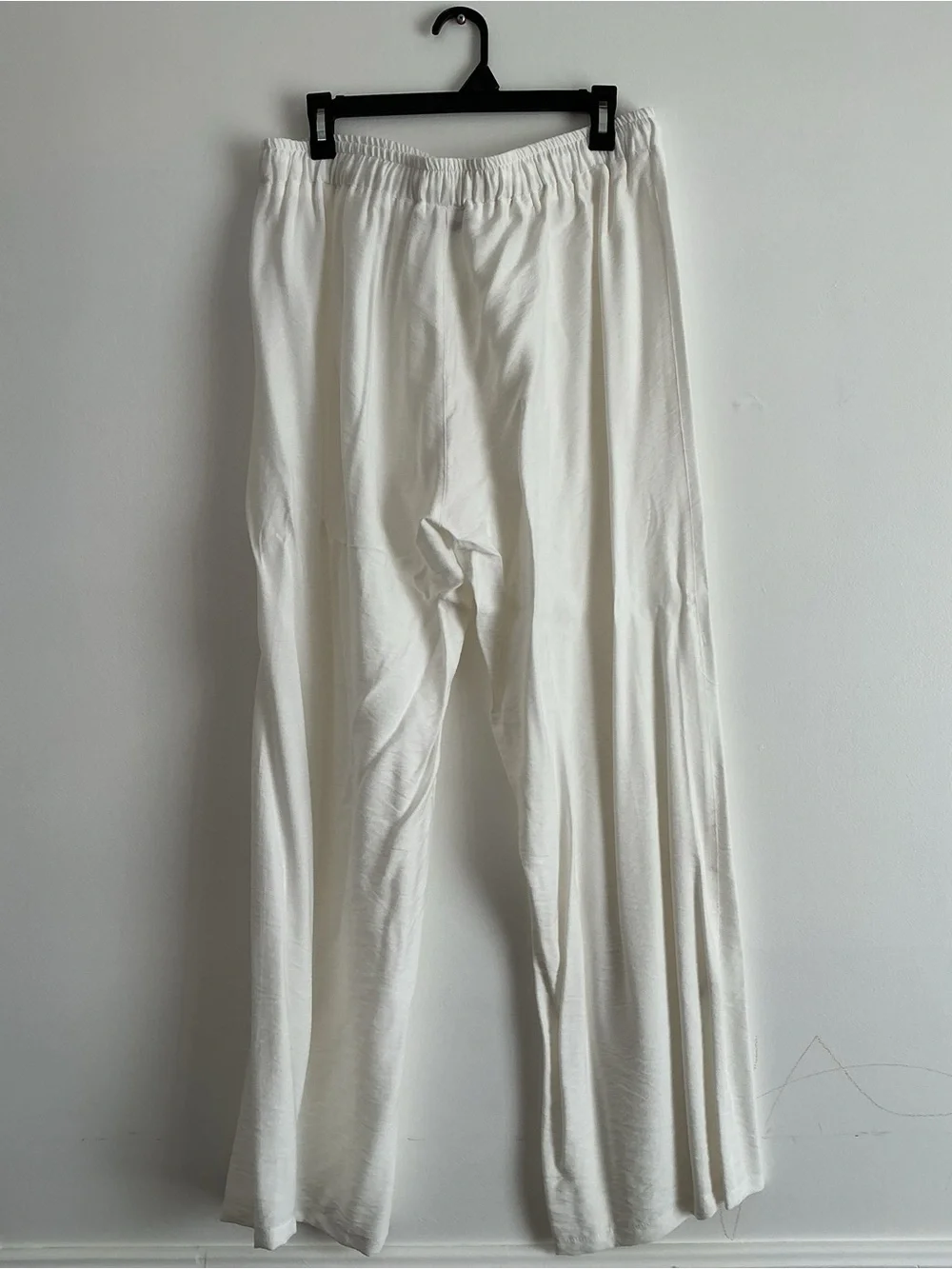 Women's Wide-Leg Drawstring Pants - White - Picture 2 of 7